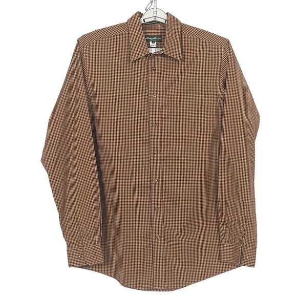 Eddie Bauer Shirt Mens Large Tall LT 100% Baumwolle Cotton Button Down Shirt - Picture 9 of 10